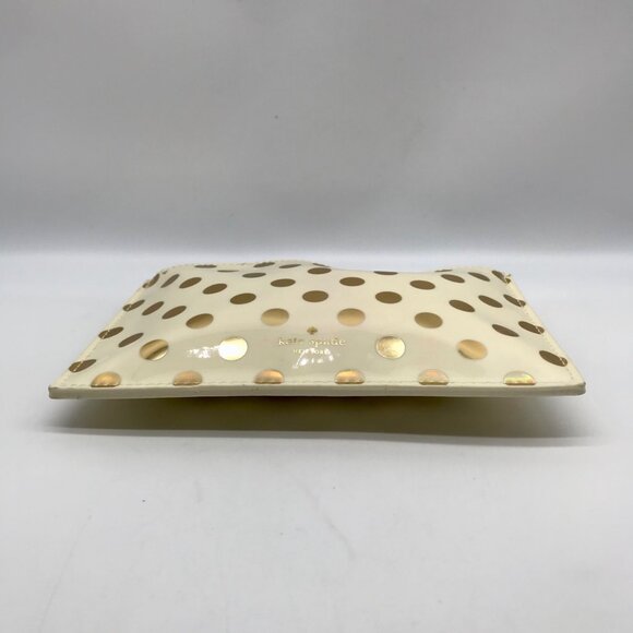 Kate Spade Cream And Gold Polka Dot Pouch - Picture 5 of 10